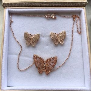 Buttery Necklace and Earrings Set